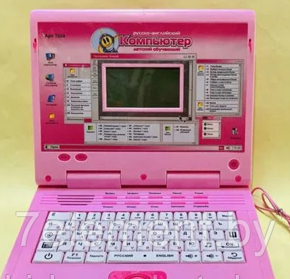 Детский компьютер ноутбук с мышкой обучающий 7004 Play Smart( Joy Toy ).2 языка, детская интерактивная игрушка - фото 6 - id-p218602441