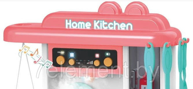 Кухня игровая детская с водой, паром, свет, звук, холодильник, 889-164. 43 предмета - фото 2 - id-p218602445