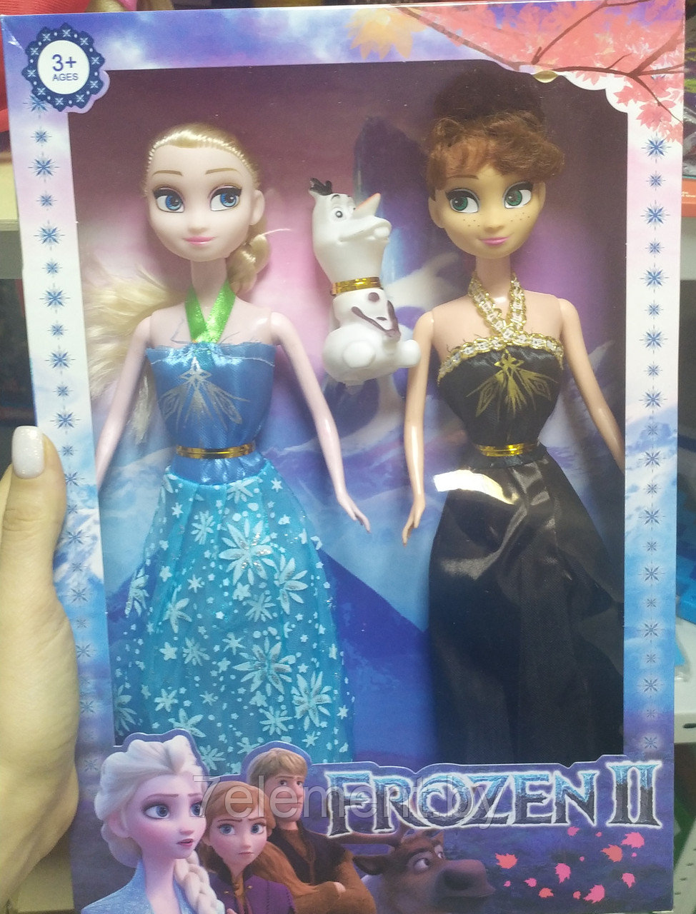 Детский игрушечный набор кукол Frozen "Анна Эльза Олаф" герои мультфильма холодное сердце,игра для девочек - фото 1 - id-p218601478