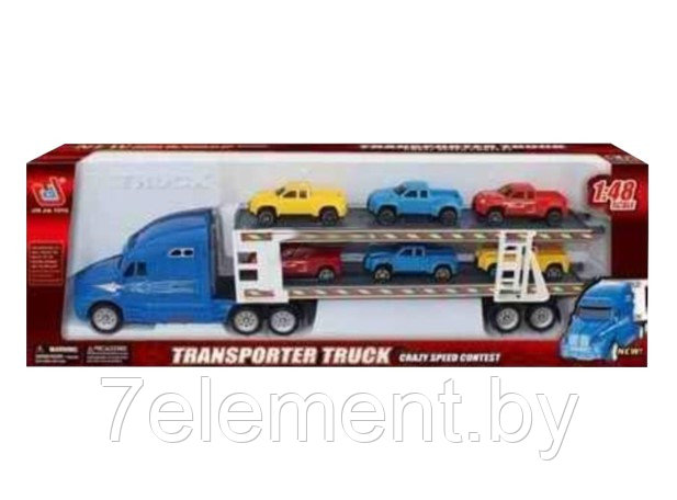 Детский грузовик Автовоз SC25 для мальчиков, 6 машинок в комплекте - фото 2 - id-p218602477