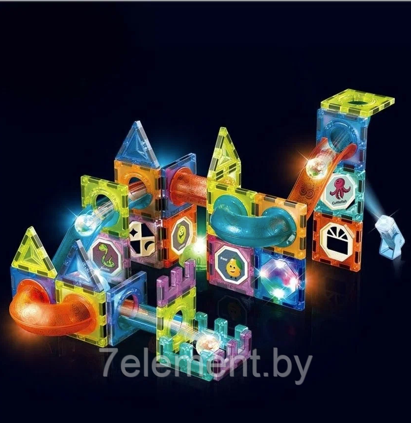Детский магнитный конструктор Light Magnetic 2301, 75 деталей , игра головоломка для детей, настольная игра - фото 7 - id-p218603470