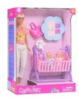 Детская кукла с аксессуарами 8359 для девочки, два малыша, кроватка, игрушки
