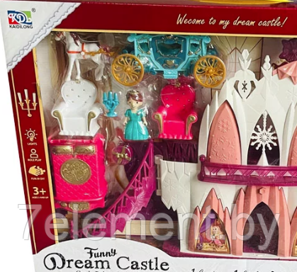 Детский домик для кукол, игровой кукольный набор для девочек, KDL-12 набор Замок с фигурками для игры детей - фото 2 - id-p218603494