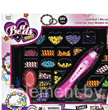 Детский игровой набор для девочек юная красавица 201 , создание бус, браслетов, ожерелий. Набор для творчества - фото 2 - id-p218603498
