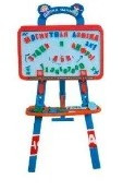 Детская доска знаний Play Smart 0703, мольберт напольный, двухсторонний, магнитный, азбука для детей - фото 1 - id-p218602511
