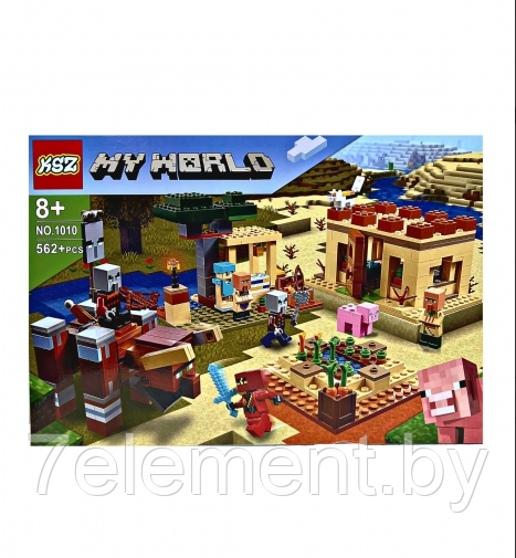 Детский конструктор Minecraft Патруль разбойников Майнкрафт, 1010 my world аналог лего lego. Игры для детей - фото 3 - id-p218603502