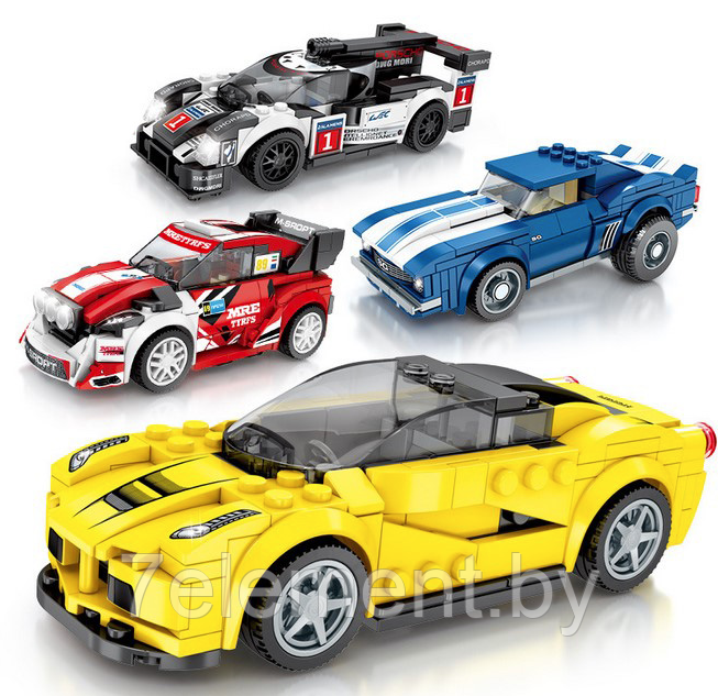 Детский конструктор гоночный автомобиль Ferrari 607010, машинка феррари, аналог Lego лего Technik техник - фото 5 - id-p218603506