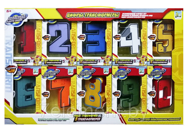 Цифры роботы Трансформеры ХL 10шт в одном наборе, игровой набор игрушки для детей малышей - фото 4 - id-p218601537