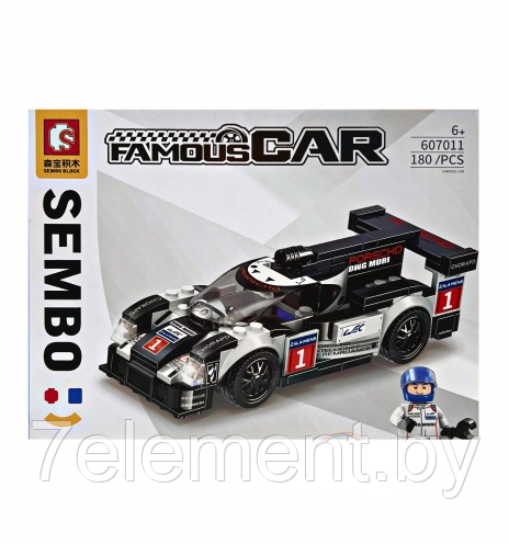 Детский конструктор гоночный автомобиль Porsche 607011, машинка Порше, аналог Lego лего Technik техник - фото 1 - id-p218603507