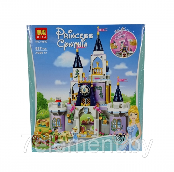 Детский конструктор Bela 10892 принцессы дисней Волшебный замок Золушки, аналог лего lego Disney Princess - фото 4 - id-p218603514