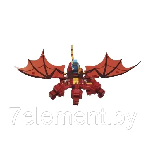 Детский конструктор Нападение красного дракона Minecraft Майнкрафт 6038 серия my world аналог лего lego - фото 4 - id-p218603519
