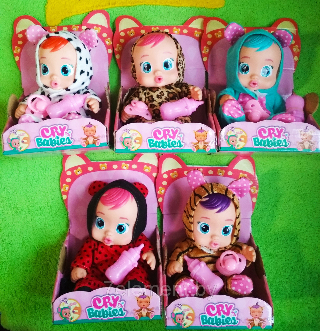 Детская Кукла-пупс Baby Cry интерактивная говорящая, Baby Пупс Cry Babies плачущие куклы с бутылочкой - фото 1 - id-p218601565