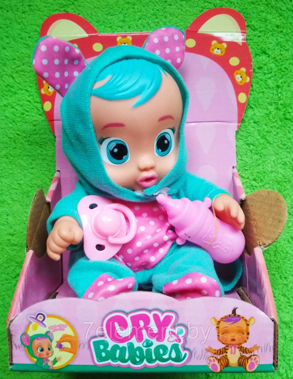 Детская Кукла-пупс Baby Cry интерактивная говорящая, Baby Пупс Cry Babies плачущие куклы с бутылочкой - фото 9 - id-p218601565