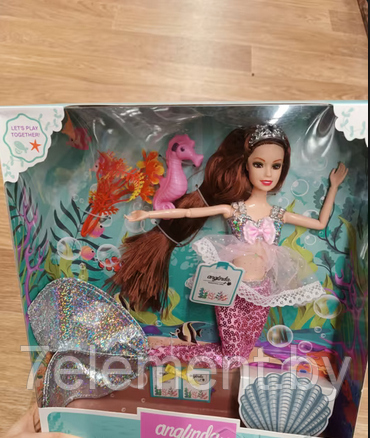 Детская кукла Русалка 30 см, русалочка детский игровой набор кукол для девочек с аксессуарами - фото 3 - id-p218602534