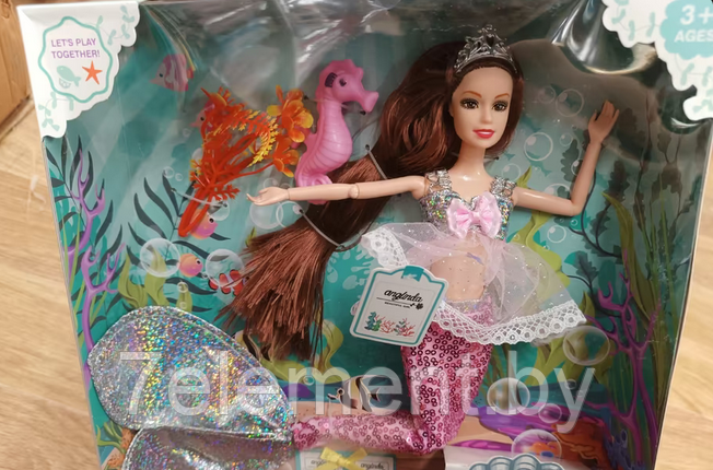 Детская кукла Русалка 30 см, русалочка детский игровой набор кукол для девочек с аксессуарами - фото 1 - id-p218602534