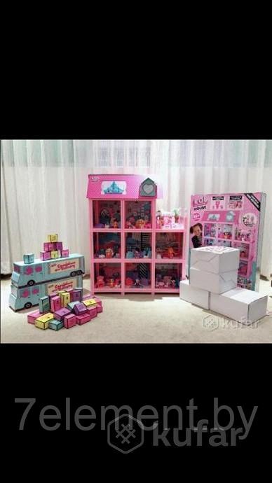 Детский домик для кукол, игровой кукольный набор LOL для девочек, игрушечный кукольный дом ЛОЛ на 12 комнат. - фото 4 - id-p218601597