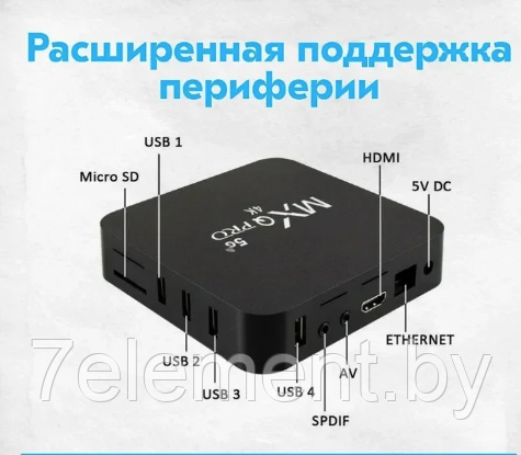 Игровая Смарт приставка MXQ Pro 4K 5G 64GB 512GB Android V12.1 Smart TV BOX WIFI , портативная тв приставка - фото 3 - id-p218603558