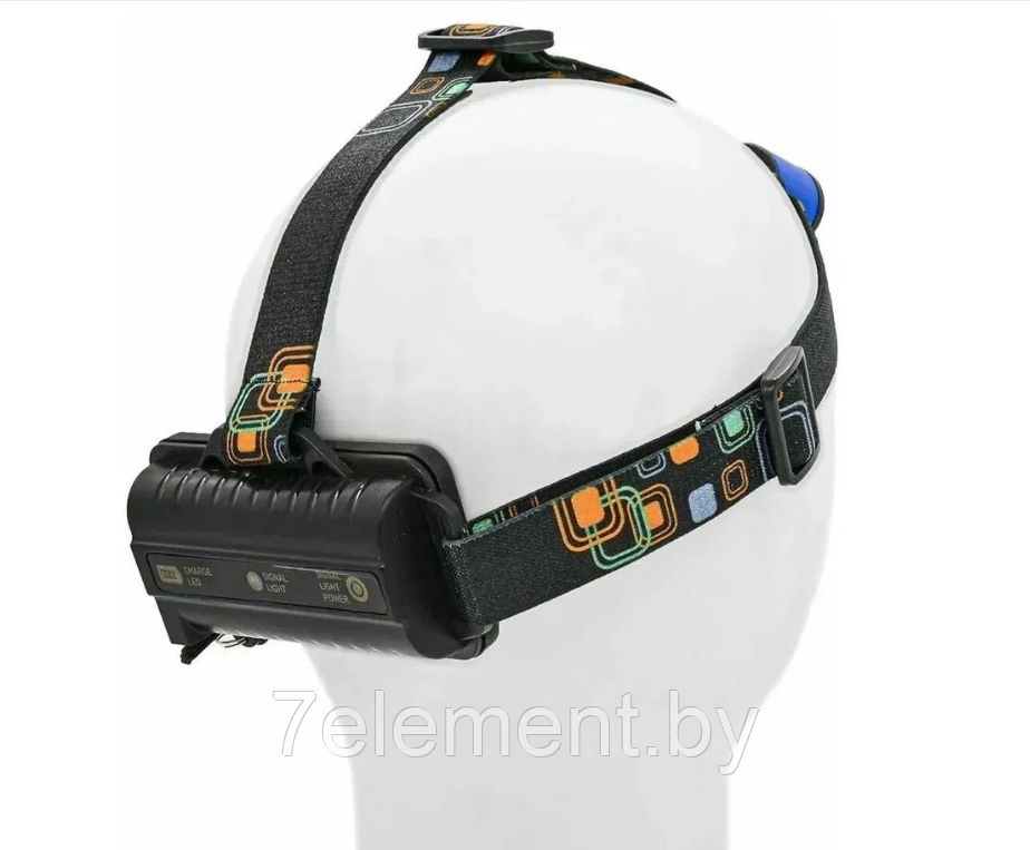 Фонарь налобный НT-612 (АКБ+USB) до 1км, фонарик светодиодный на голову лоб, сверхмощный 4 режима - фото 3 - id-p218603569