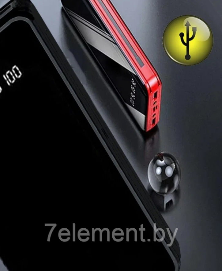 Внешний аккумулятор Power bank Demaco A86 30000 mah, черный пауэрбанк для зарядки телефона часов наушников