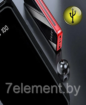 Внешний аккумулятор Power bank Demaco A86 30000 mah, черный пауэрбанк для зарядки телефона часов наушников, фото 2