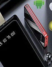 Внешний аккумулятор Power bank Demaco A86 30000 mah, черный пауэрбанк для зарядки телефона часов наушников, фото 3