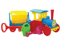 Паровозик игрушка для песочницы игрушечный, поезд набор игрушек Doloni-Toys 013222/1 для детей малышей