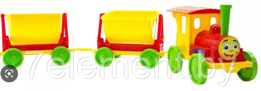 Паровозик игрушка для песочницы игрушечный, поезд набор игрушек Doloni-Toys 013118/3 для детей малышей - фото 2 - id-p218602585