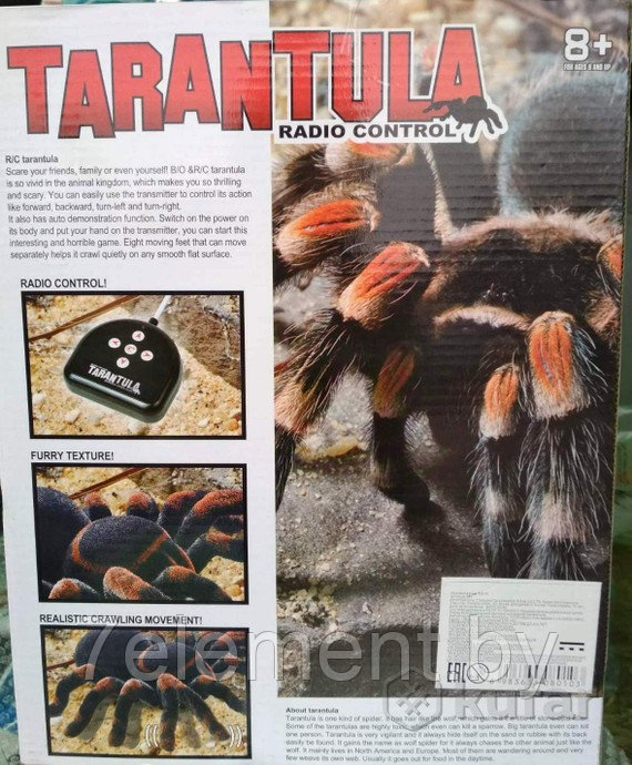 Детская радиоуправляемая игрушка Тарантул'' на р/у, Tarantula радиоуправляемый паук - фото 4 - id-p218601628