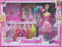 Детская кукла Барби с 2 детьми KL988A3, детский игровой набор кукол Barbie для девочек с аксессуарами