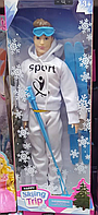Детская кукла Кен в лыжном костюме 2201A-2, детский игровой набор кукол Ken для девочек с аксессуарами