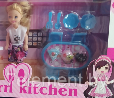 Детская кукла пупс с кухней Modern kitchen 211-D, интерактивный детский игровой набор кукол для девочек - фото 4 - id-p218603611