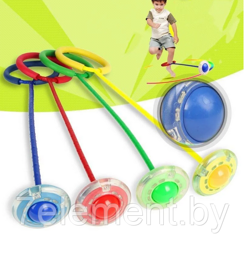 Детская скакалка на одну ногу светящаяся с колесом, нейроскакалка для детей, скакалки для гимнастики - фото 1 - id-p218601671