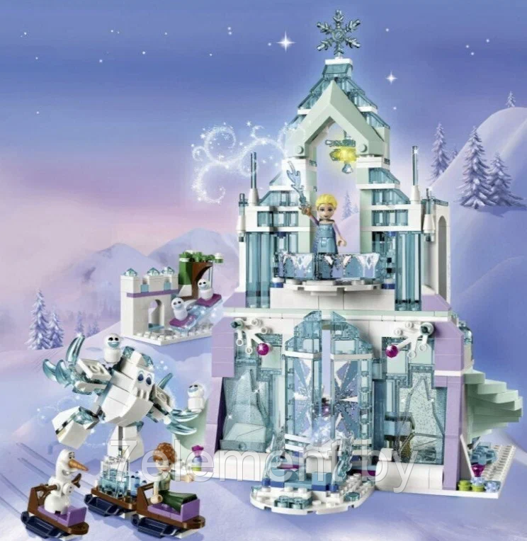 Детский конструктор Холодное сердце Ледяной замок frozen, 848 деталей, аналог лего lego - фото 2 - id-p218603641