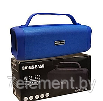 Портативная колонка музыкальная Booms Bass L17 беспроводная акустика система блютуз, красный, синий, черный