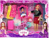 Кукла Барби с аксессуарами и платьями, Barbie детский игровой набор кукол для девочек Girl Charm