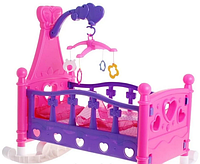 Детская игрушечная кроватка для кукол качалка, игрушка кукольная кроватка игровой набор для девочек 661-03А