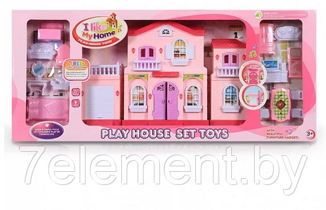 Домик для кукол, игровой кукольный набор для девочек, игрушечный дом куклы My New Home - фото 2 - id-p218602642