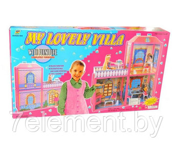 Домик для кукол 6984, игровой кукольный набор для девочек My Lovely Villa, игрушечный дом куклы Барби Barbie - фото 4 - id-p218602645