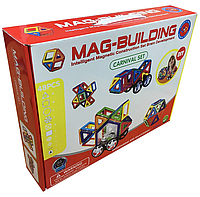 Детский магнитный конструктор 1511, объемный Mag-Building, маг билдинг для детей, геометрические фигуры