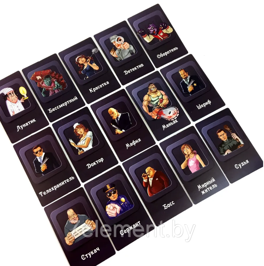 Настольная игра Мафия, карточная игра 0134R для детей и всей семьи, веселые ролевые игры с детективным сюжетом - фото 3 - id-p218603663