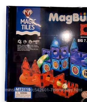 Детский магнитный конструктор Magic Tiles MT2119 75 деталей, игра головоломка для детей, настольная игра - фото 2 - id-p218603672