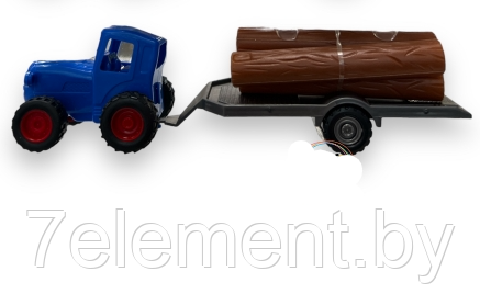 Детский инерционный трактор с прицепом 9602 для мальчиков, игрушечная машинка для детей - фото 2 - id-p218603677