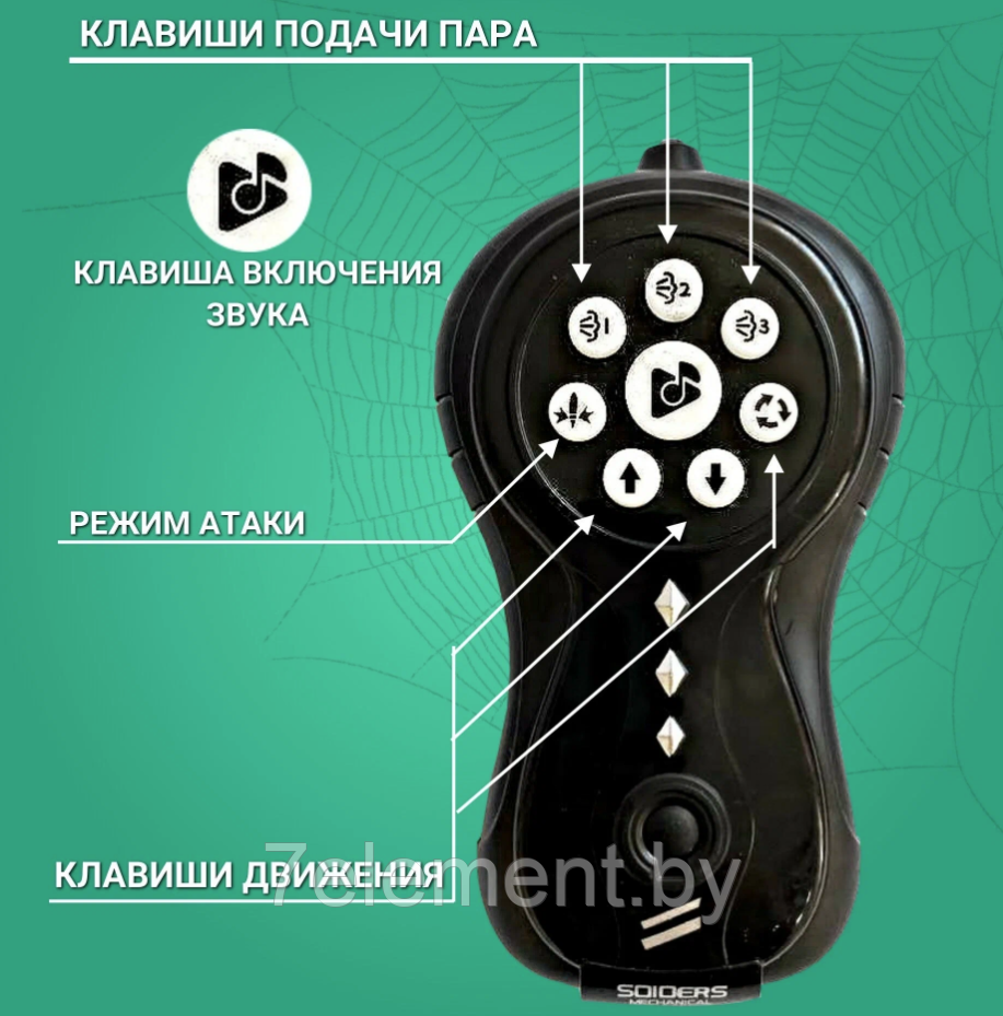 Детская радиоуправляемая интерактивная игрушка Паук на пульте управления 128А-35, роботы игрушки для детей - фото 4 - id-p218603681