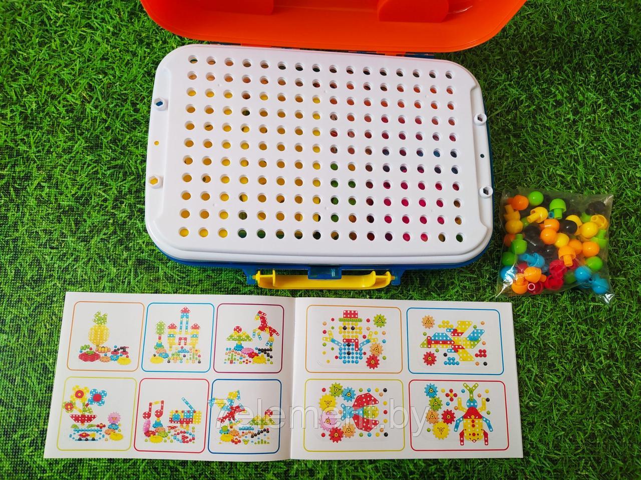 Детский игровой конструктор-мозаика Bus Gear Platter с шуруповертом и шестеренками 6в1, для игры детей - фото 5 - id-p218601731