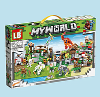 Детский конструктор Minecraft Атака на деревню Майнкрафт LB1115 серия my world аналог лего lego 821 деталь