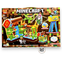 Детский конструктор Minecraft Зеленая крепость Майнкрафт GT-112 серия my world аналог лего lego LED подсветка
