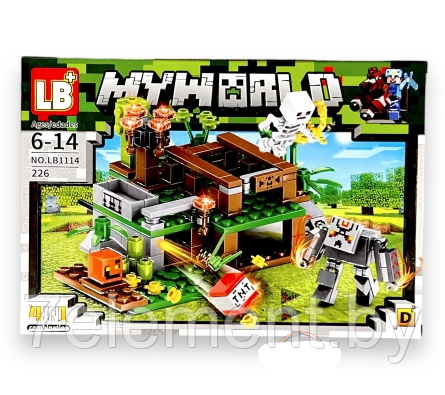 Детский конструктор Minecraft Герои из кубиков Майнкрафт 4в1, LB1114 серия my world аналог лего lego - фото 6 - id-p218603734