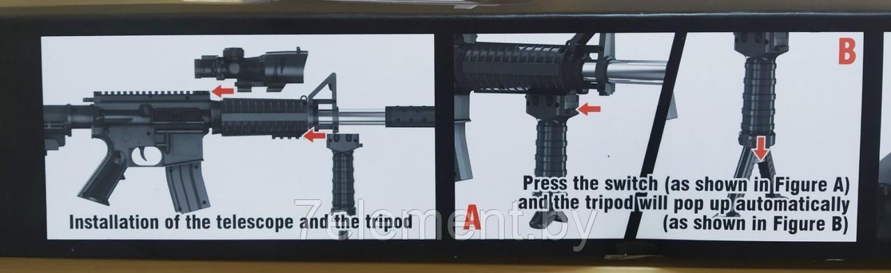 Детский игрушечный автомат 3 в 1, бластер снайпер винтовка, аналог Нерф игрушечное оружие для детей - фото 5 - id-p218601769