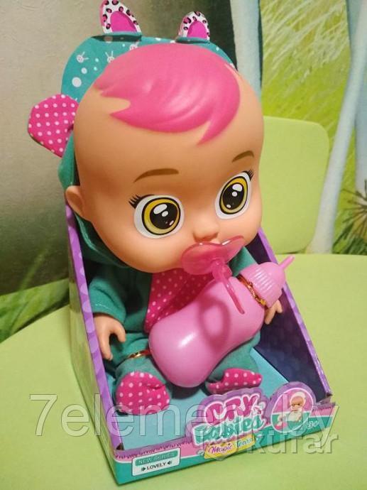 Детская Кукла-пупс Baby Cry интерактивная говорящая, Baby Пупс Cry Babies плачущие куклы с бутылочкой - фото 3 - id-p218601786