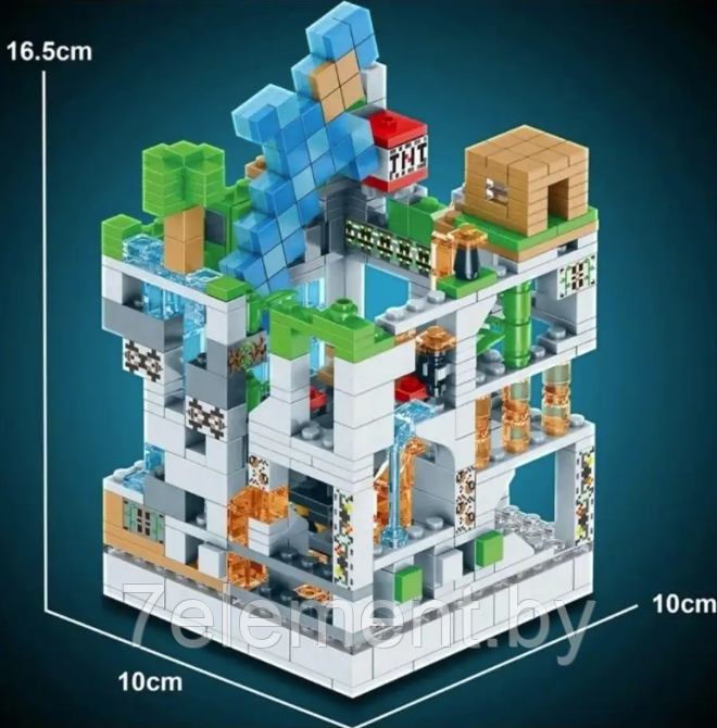 Детский конструктор Minecraft Серая крепость Майнкрафт LB615 серия my world аналог лего lego 551 деталь - фото 2 - id-p218603754